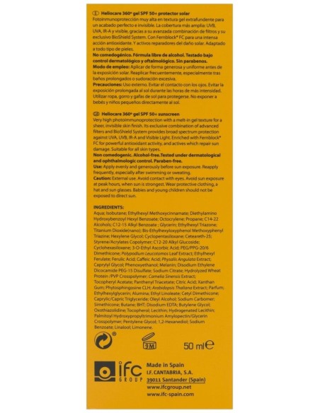Heliocare 360º Spf 50+ Gel Protector Solar, 50 Ml