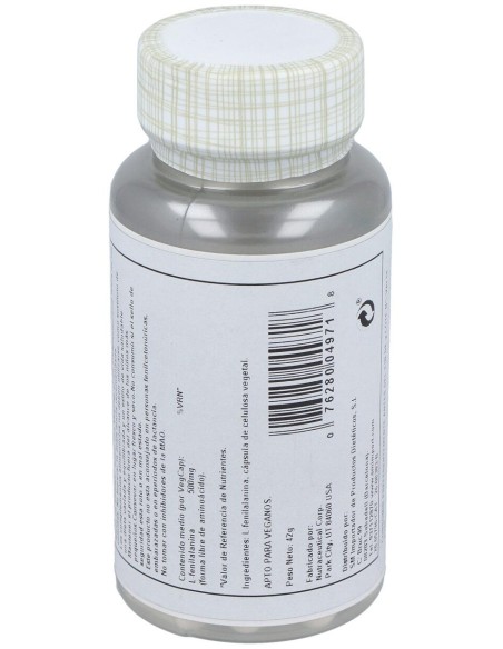 Solaray L-Phenylalanine 500Mg 60Cáps