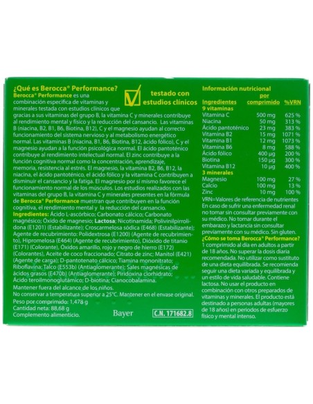 Berocca Performance, 60 Comprimidos