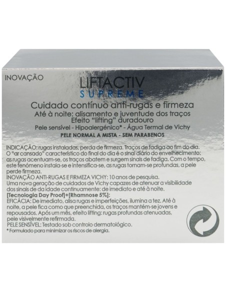 Vichy Liftactiv Supreme Crema Antiarrugas De Día Piel Normal Mixta 50Ml