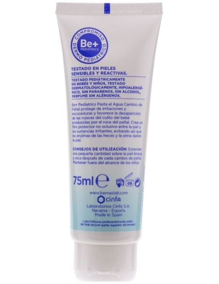 Be+ Pediatrics Pasta Al Agua Cambio De Pañal, 75 Ml