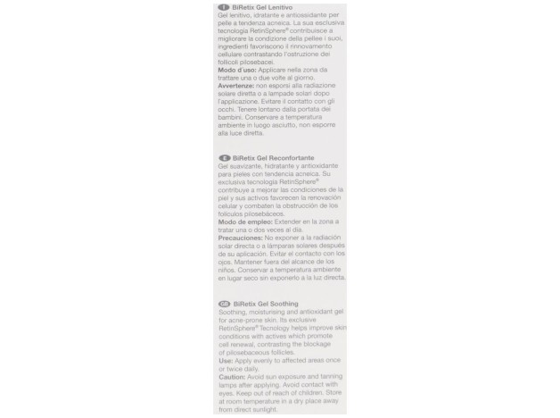 Biretix Gel Reconfortante Piel Acneica 50Ml.