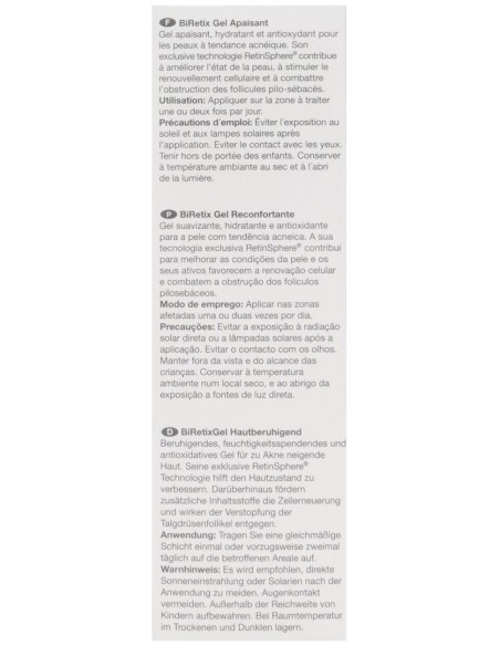 Biretix Gel Reconfortante Piel Acneica 50Ml.