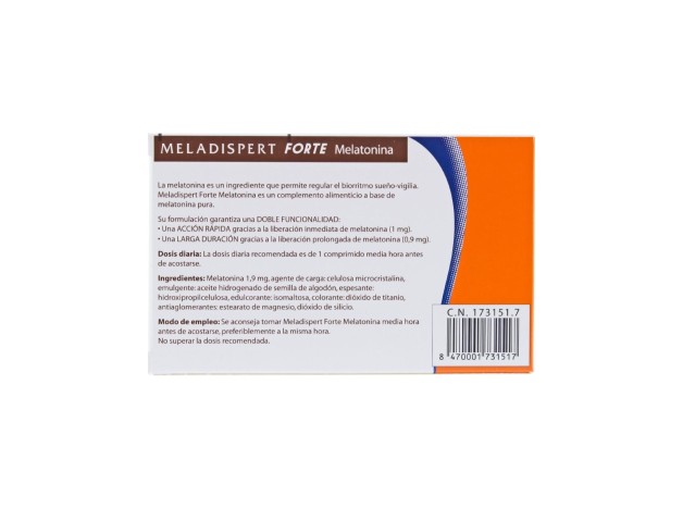 Meladispert Melatonina Forte 1,9 Mg, 60 Cápsulas