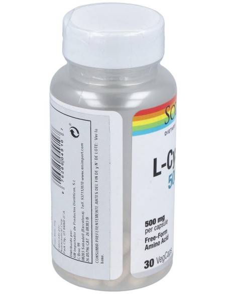 Solaray L-Cysteine 500Mg 30Cáps