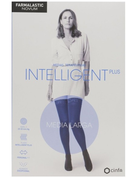 Farmalastic Novum Intelligent Plus Media Larga Compresión Normal Color Caviar T-2 1Ud