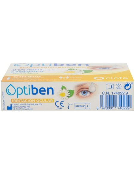 Optiben Ojos Irritados Sequedad Ocular, 10 Uds