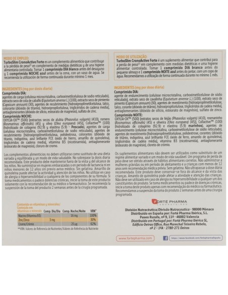 Forté Pharma Turboslim Cronoactive Forte, 56 Uds
