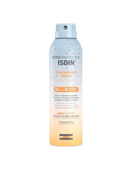 Isdin Fotoprotector Transparent Spray Wet Skin Spf 30, 250 Ml