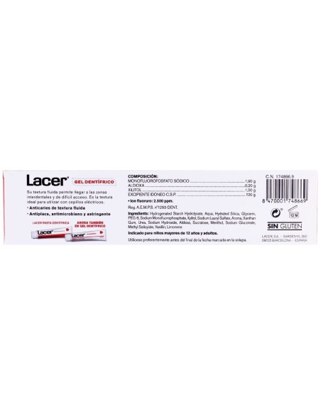 Lacer Gel Dentífrico 125Ml