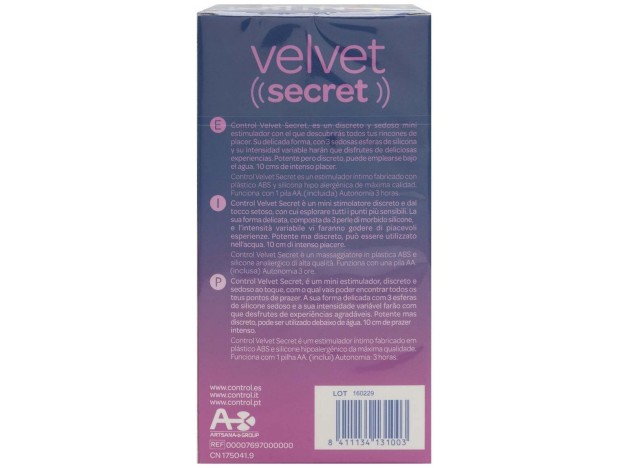 Control Velvet Secret Mini Estimulador, 1 Ud
