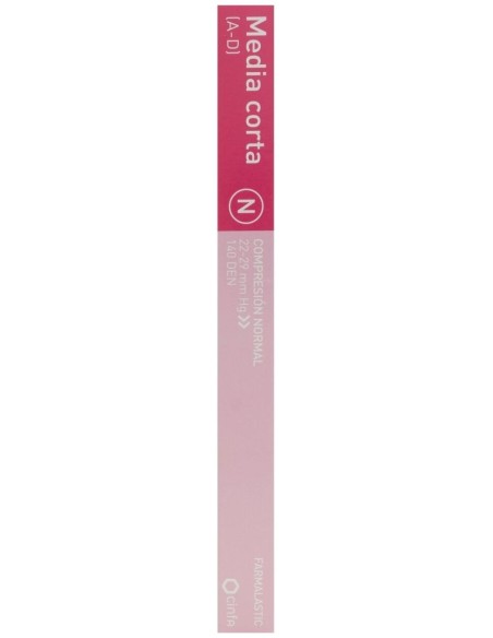 Farmalastic Media Corta Compresión Normal Beige Talla Reina Plus, 1 Par