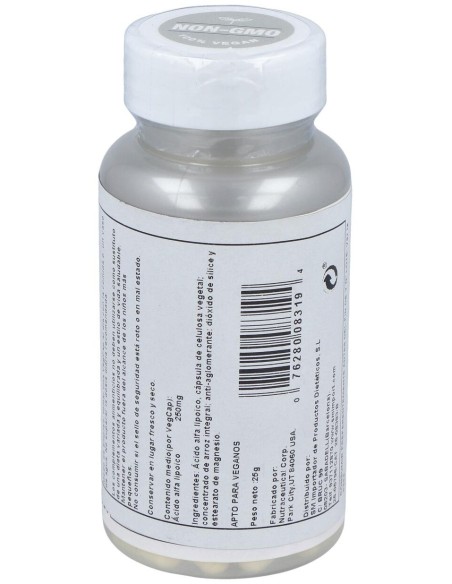 Solaray Alpha Lipoic Acid 250Mg 60Cáps
