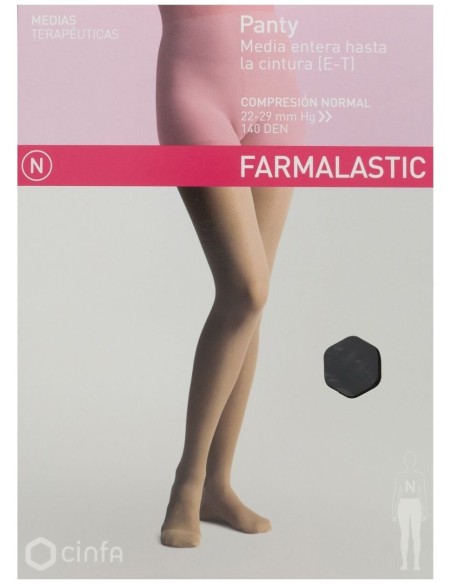 Farmalastic Panty-Media Hasta La Cintura (E-T) Compresión Normal T-Pequeña Negro
