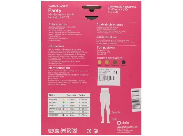 Farmalastic Panty-Media Hasta La Cintura (E-T)...