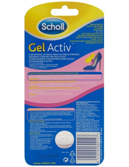 Scholl Gel Activ Tacones Muy Altos 2Uds