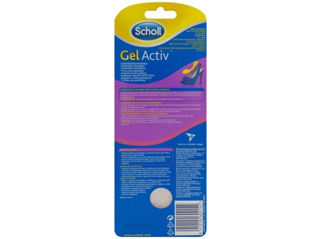 Scholl Plantilla Gelactiv Zapatos Abiertos, 1 Par