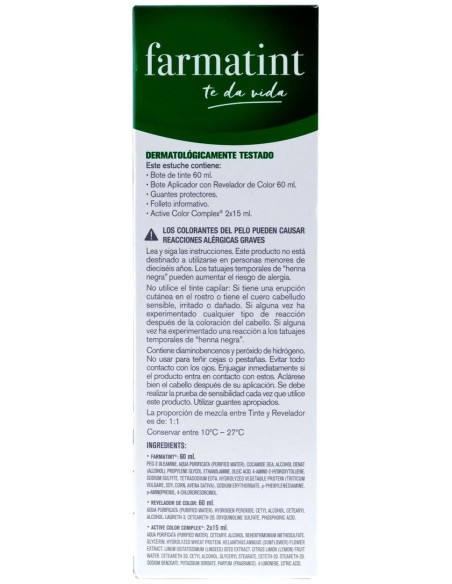 Farmatint Gel Coloración Permanente 5M-Castaño Claro Caoba 5 U