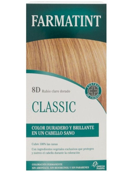 Farmatint Gel Coloración Permanente 8D-Rubio Claro Dorado 5 U