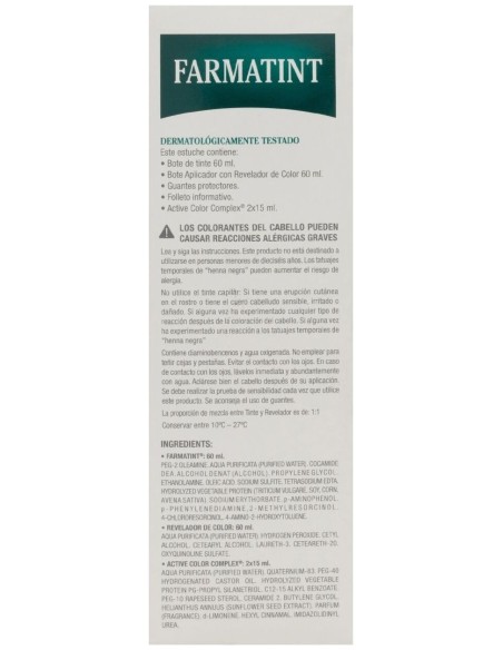 Farmatint Gel Coloración Permanente 8D-Rubio Claro Dorado 5 U