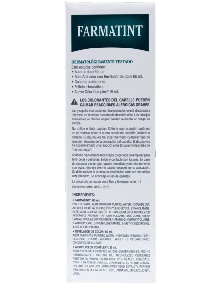 Farmatint Gel Coloración Permanente 8R-Rubio Claro Cobrizo 5 U