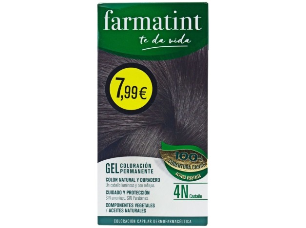 Farmatint Gel Coloración Permanente 4N-Castaño 5 U