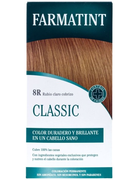 Farmatint Gel Coloración Permanente 8R-Rubio Claro Cobrizo 5 U