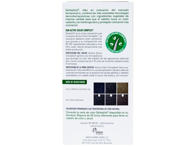 Farmatint Gel Coloración Permanente 2N-Moreno 5 U