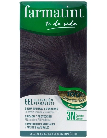 Farmatint Gel Coloración Permanente 3N-Castaño Oscuro 5 U