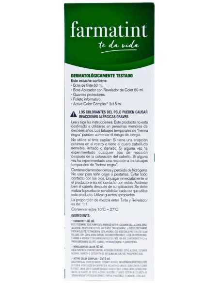 Farmatint Gel Coloración Permanente 2N-Moreno 5 U