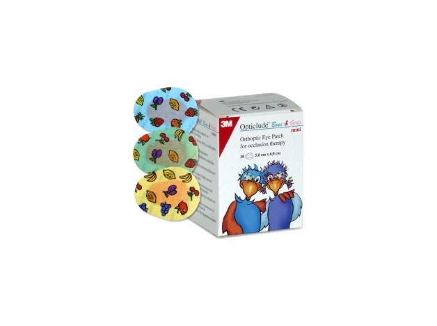 Opticlude Parches Oculares Impresos Pequeño 30Uds