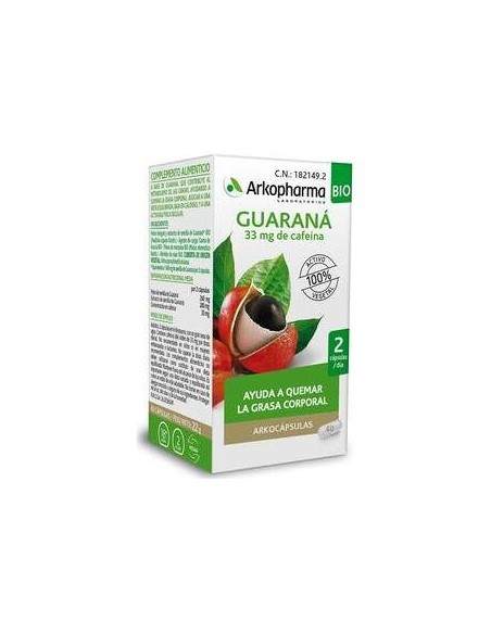 Arkopharma Arkocápsulas Guaraná Bio 40Caps