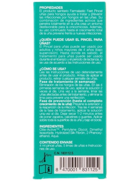 Farmalastic Micosis Pincel De Uñas Para Hongos, 4 Ml