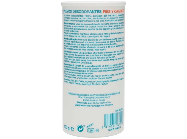 Farline Polvos Desodorantes De Pies, 100 G
