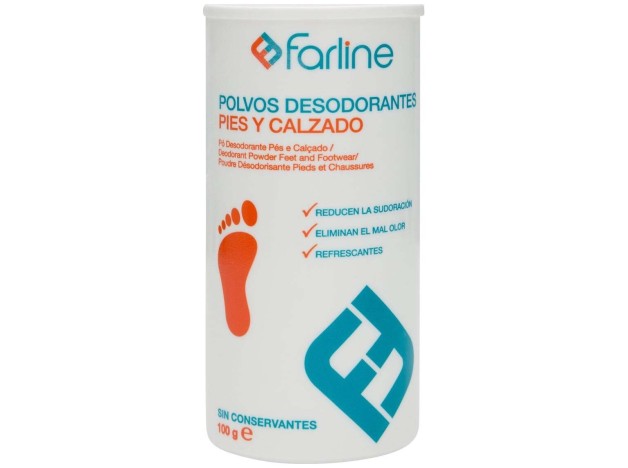 Farline Polvos Desodorantes De Pies, 100 G