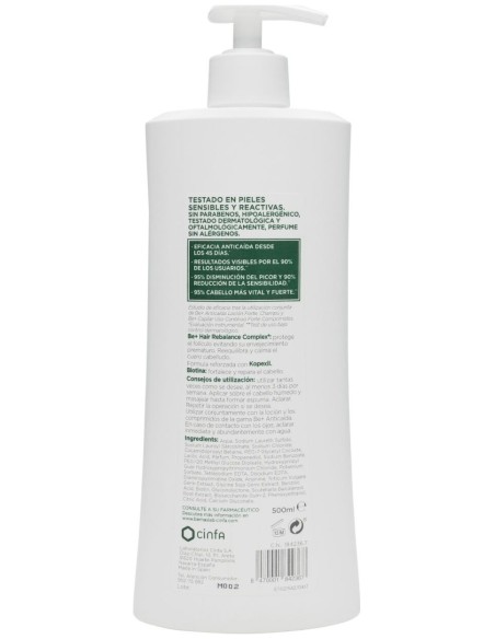 Be+ Anticaída Champú Fortalecedor, 500 Ml