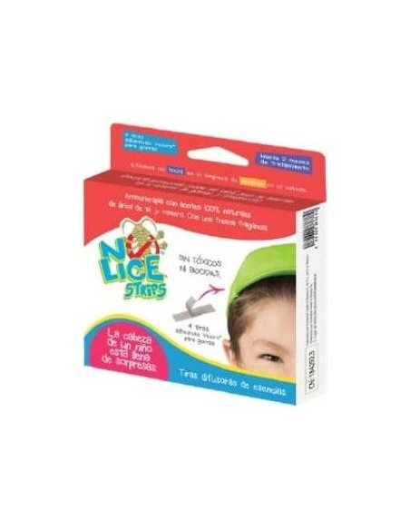 No Lice Strips Tiras Auto-Adhesivas Antipiojos 2Ud