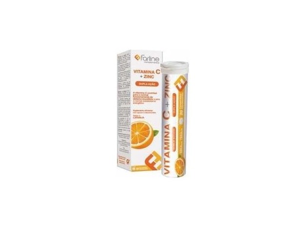 Farline Vitamina C + Zinc, 20 Comprimidos...