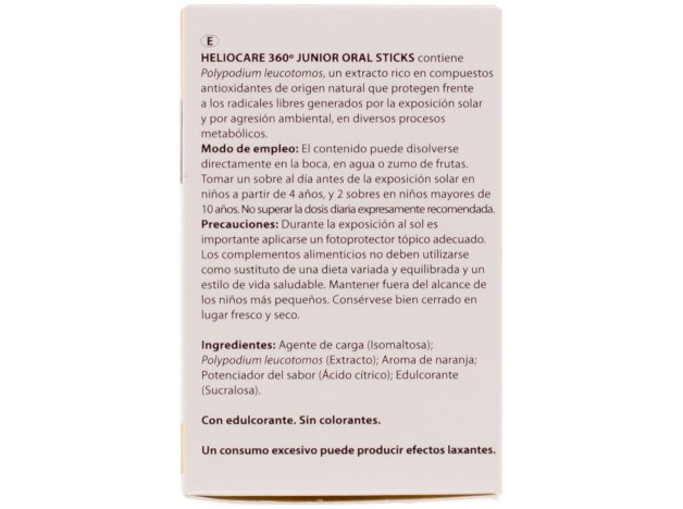 Heliocare 360º Junior Oral Sticks, 20 Uds