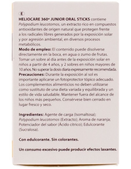 Heliocare 360º Junior Oral Sticks, 20 Uds
