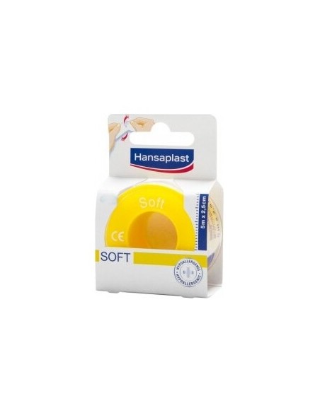 Hansaplast Esparadrapo Suave, 5 M X 2,5 Cm