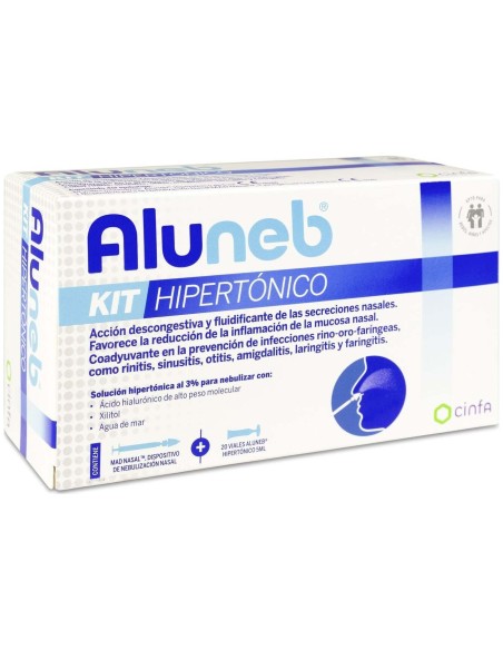 Aluneb Kit Hipertónico Con Dispositivo Nebulizador, 20 Viales