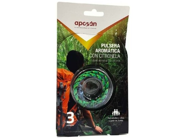Aposán Pulsera Aromática De Citronela, 3 Unidades