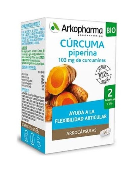Arkopharma Arkocápsulas Cúrcuma Piperina 80Caps