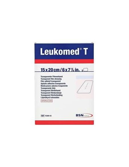 Leukomed T Apósito Transparente 15 X 25 Cm, 5 Uds
