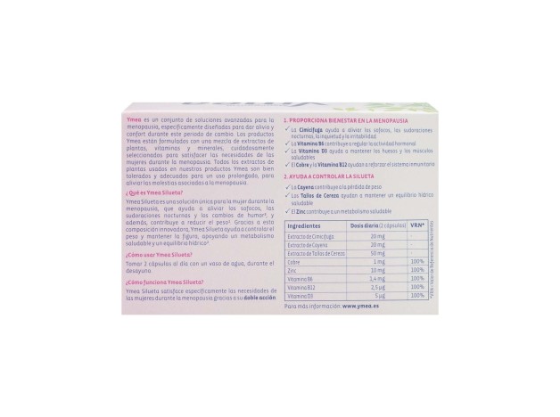 Ymea Menopausia Silueta Nueva Fórmula 64Caps