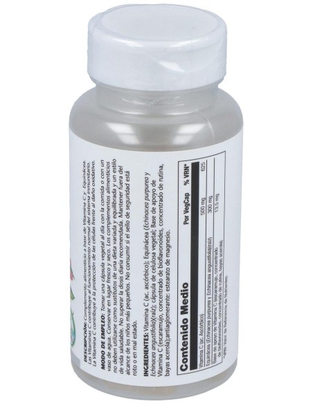 Vitamina C 500Mg + Echinacea 300Mg. 60Cap.