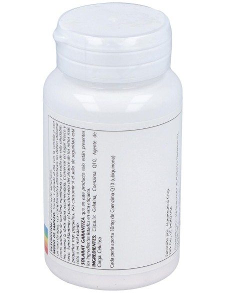 Solaray Pure Coq-10 30Mg 30Cáps