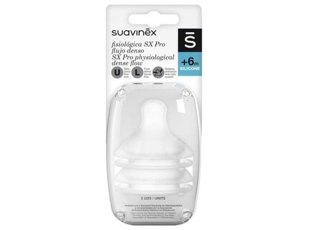 Suavinex Tetina Silicona Fisiológica Flujo L, 2...