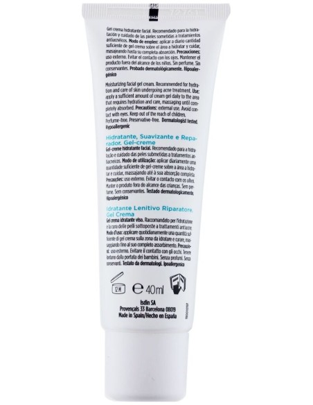 Isdin Teen Skin Rx Acniben Repair Gel-Crema Hidratante, Aliviante Y Reparador, 40 Ml